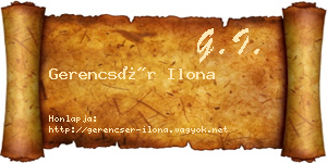 Gerencsér Ilona névjegykártya