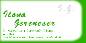 ilona gerencser business card